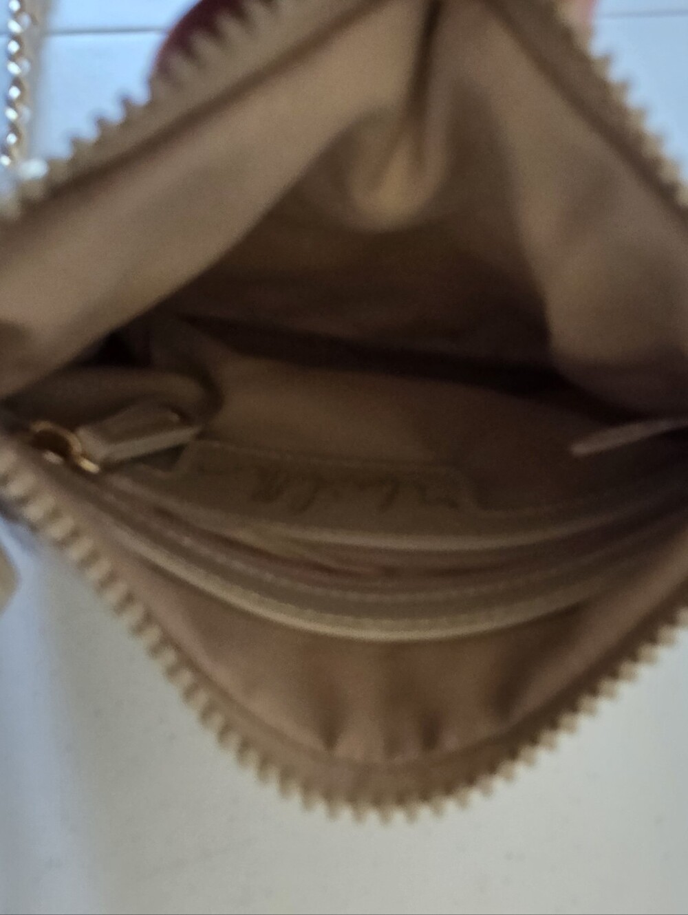 Lemonbella Quilted Chain Strap Bag Small Crossbody Removable Strap Neutral - Picture 8 of 14